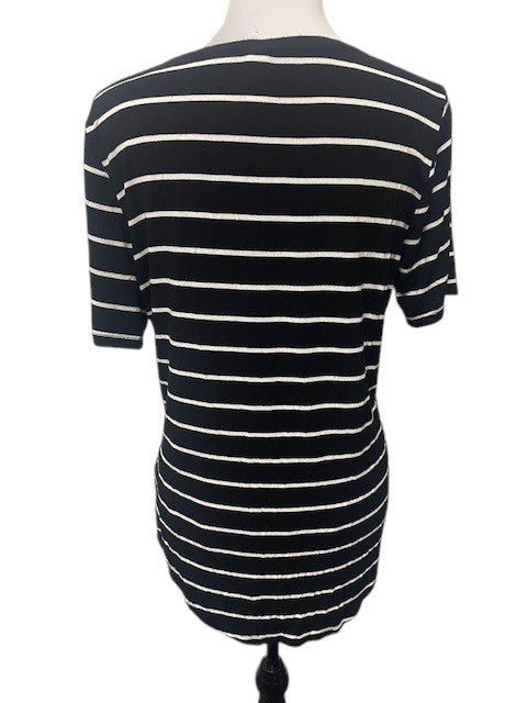 Size Small - Old Navy Luxe black/white stripe shirt