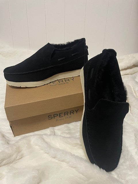 Size 7 - Sperry Womens Moc-Sider Slip-On Black NIB - Retails for $64