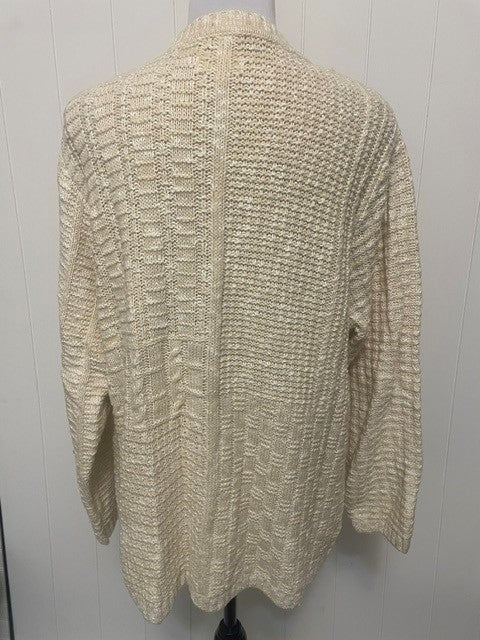 Size Large Lou & Grey Cream Textured Knit Sweater