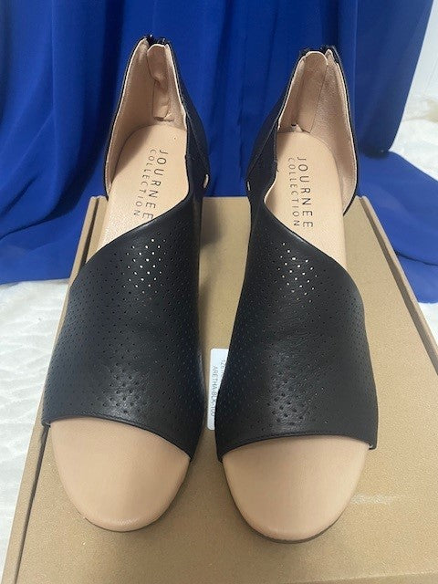 Size 10 - Journee Collection Black Wedge Shoe NWT