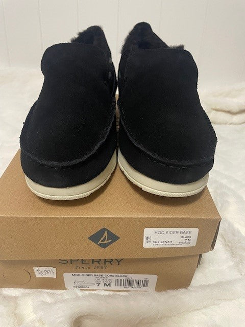 Size 7 - Sperry Womens Moc-Sider Slip-On Black NIB - Retails for $64