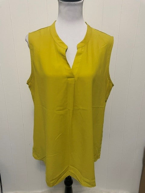 Size Large Timeson Mustard Yellow Sleeveless Blouse Shell Top