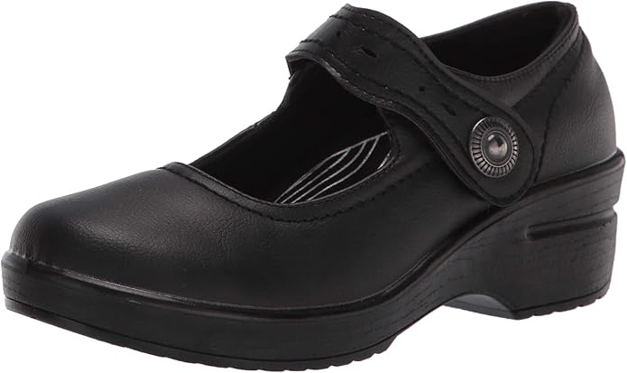 Multiple Sizes - Easy Works Black - Slip Resistant - Letssee MaryJane - NEW IN BOX