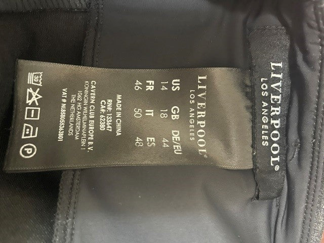 Size 14 Liverpool Los Angeles Charcoal Pull-On Pencil Skirt