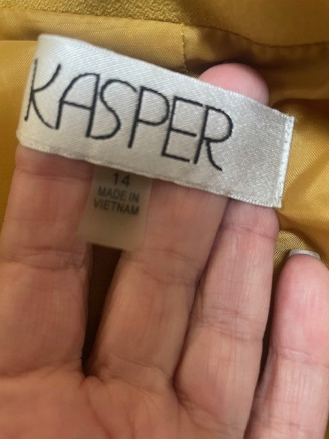 Size 14 - Kasper mustard color one button jacket
