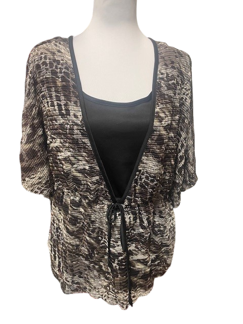 Size Large - Cato black/brown top