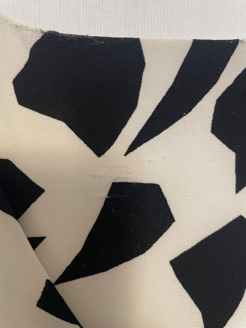 Size 14  - Kasper Black & White Faux Wrap Sheath Dress Stretch