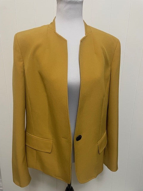 Size 14 - Kasper mustard color one button jacket