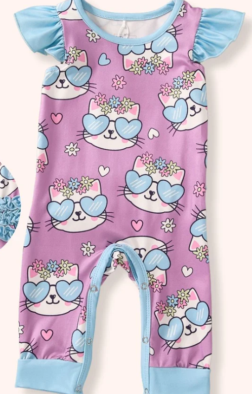 Size 12-18 Mo - Pete & Lucy - Purrfectly Perfect infant romper