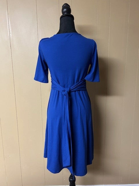 Size S – Mother Bee Royal Blue Wrap Dress