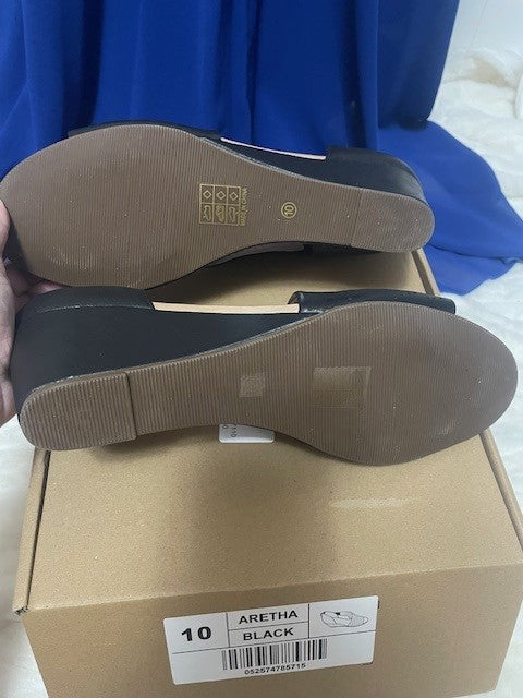 Size 10 - Journee Collection Black Wedge Shoe NWT
