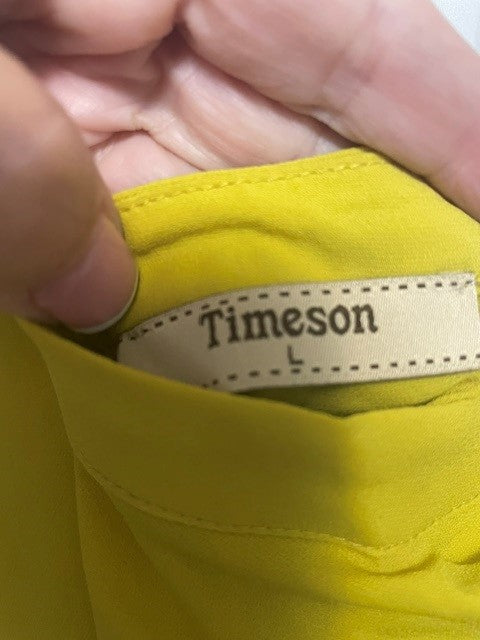 Size Large Timeson Mustard Yellow Sleeveless Blouse Shell Top