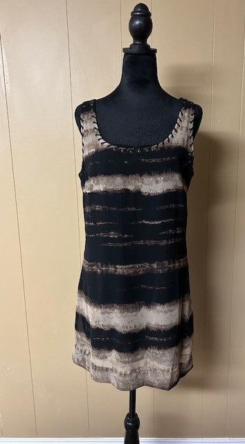 Size M – A.I. Black & Tan Tank Dress | Tie Dye