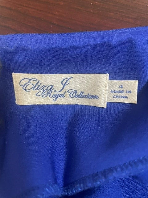 Size 4 - Eliza J Royal Collection Sheath Dress – Royal Blue with Black Waist Accents