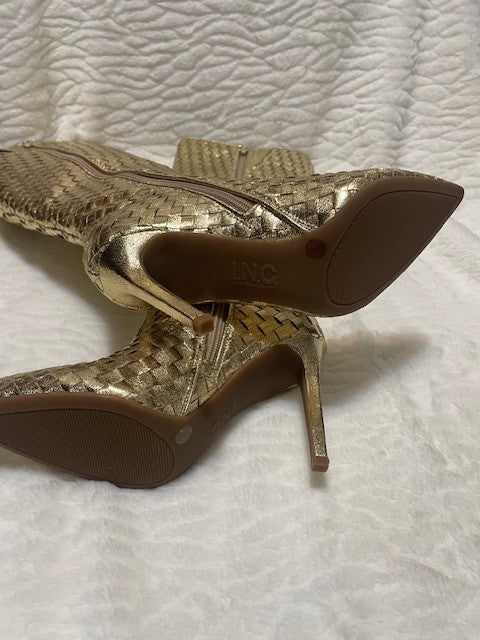 Size 7 - INC Gold Woven boot - NWT - RETAILS $229.50