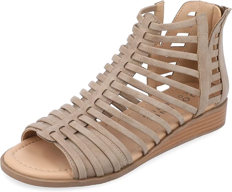 Size 7.5 - New - Journee Collection Delilah Taupe sandal - Retails for $86.00
