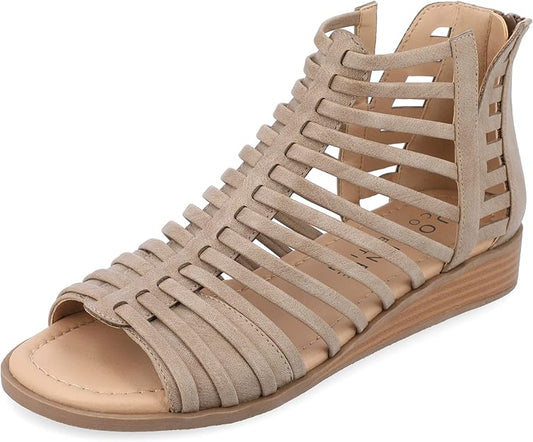 Size 7.5 - New - Journee Collection Delilah Taupe sandal - Retails for $86.00