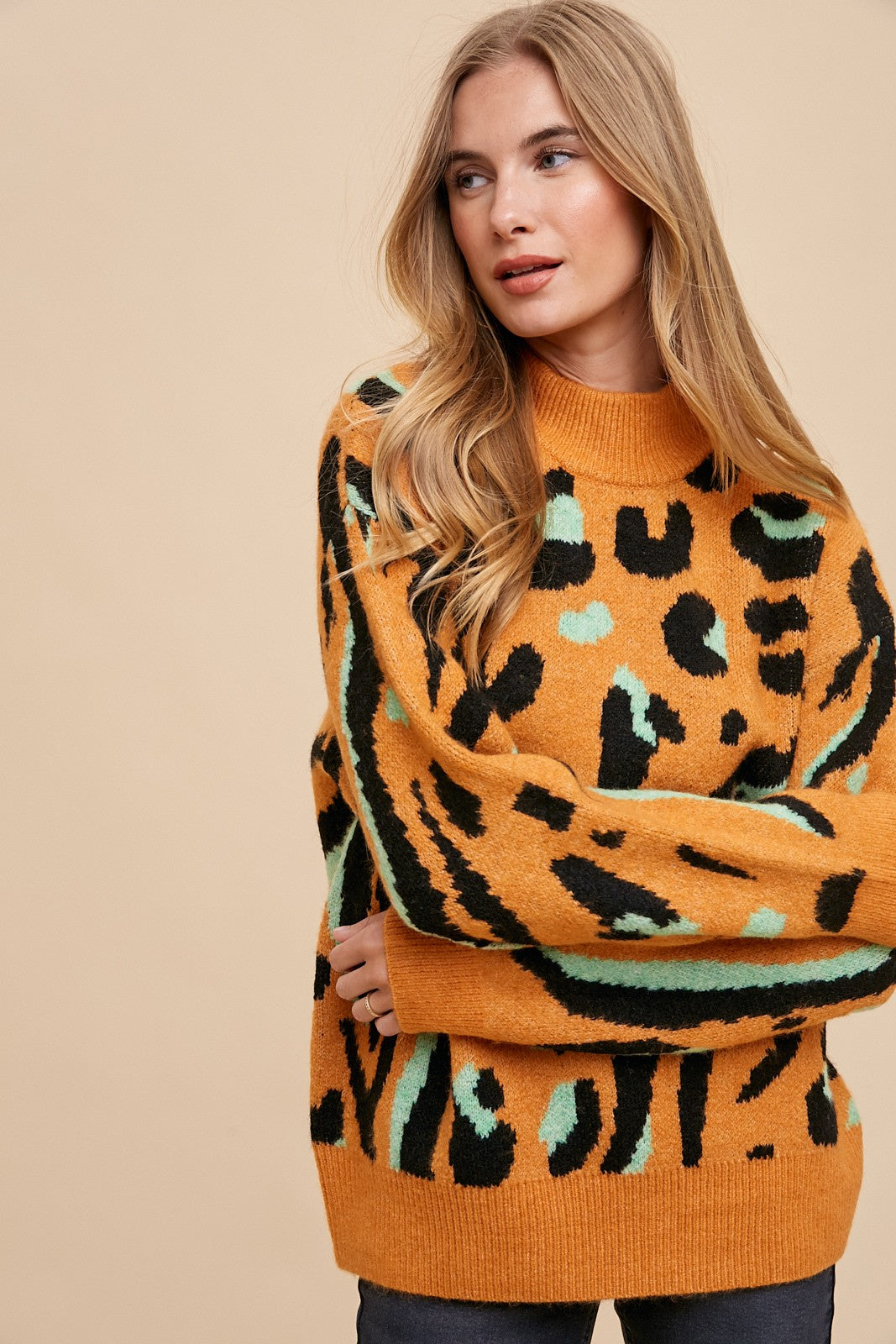 Size M - Anniewear Leopard Sweater - NWT