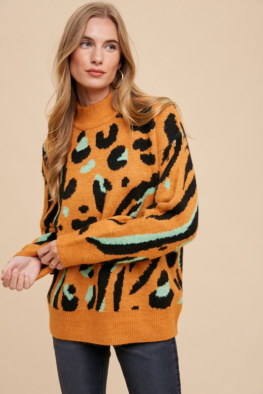 Size M - Anniewear Leopard Sweater - NWT