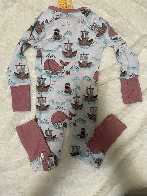 Size 6–9 Months – NWT Bamboo Jonah Convertible Sleeper