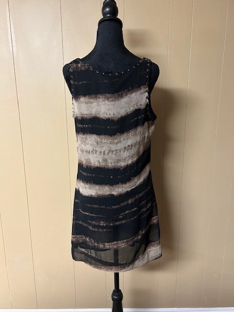 Size M – A.I. Black & Tan Tank Dress | Tie Dye