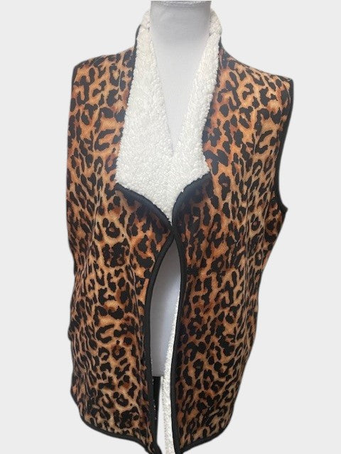 Size Medium - L & B leopard print vest