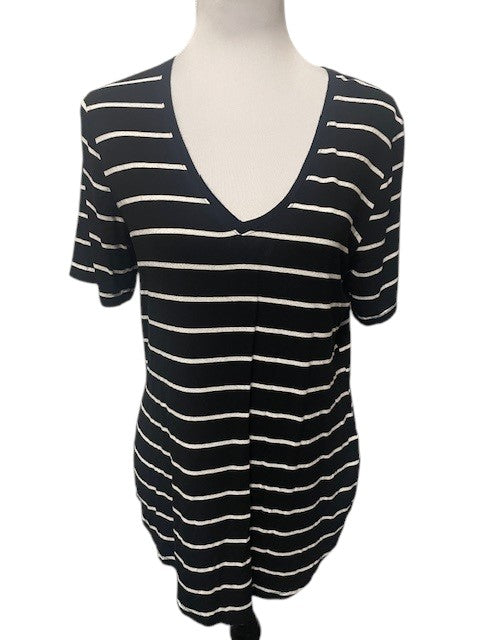 Size Small - Old Navy Luxe black/white stripe shirt