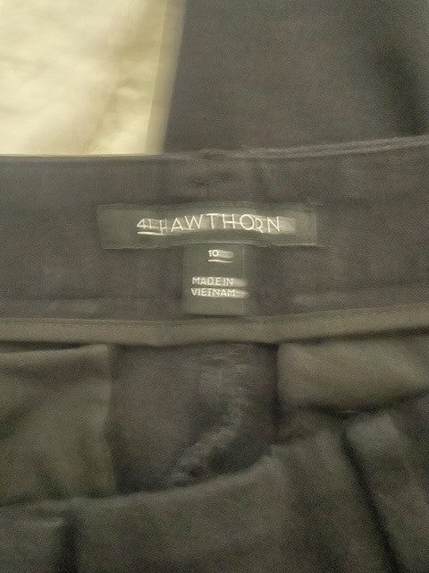 Size 10 41 Hawthorn Black Dress Pants Straight Leg Business Casual