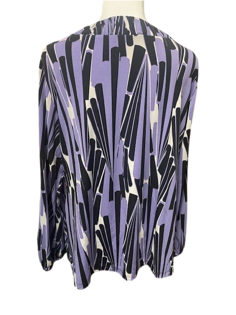 Size 1X - Worthington purple and black top