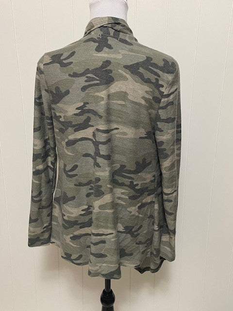 Size Medium - 12PM by Mon Ami Camo cardigan