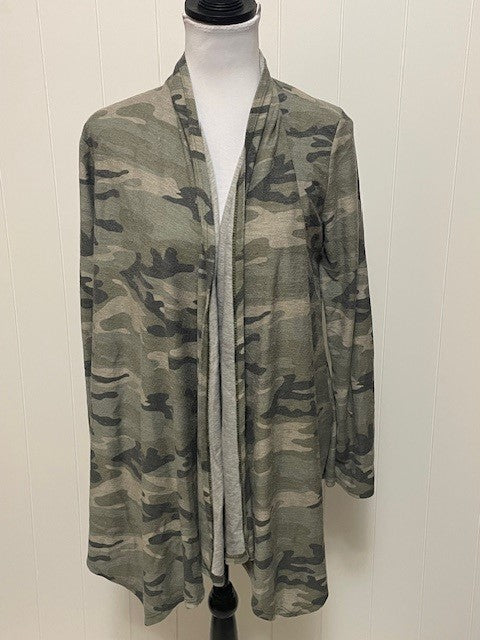 Size Medium - 12PM by Mon Ami Camo cardigan
