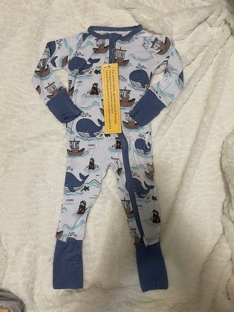 Size 6–9 Months – NWT Bamboo Jonah Convertible Sleeper