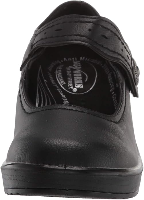 Multiple Sizes  - Easy Works Black - Slip Resistant - Letssee MaryJane - NEW IN BOX