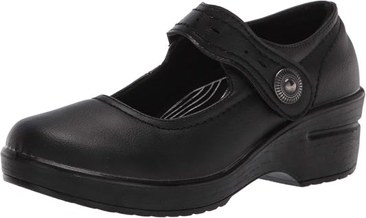 Multiple Sizes  - Easy Works Black - Slip Resistant - Letssee MaryJane - NEW IN BOX