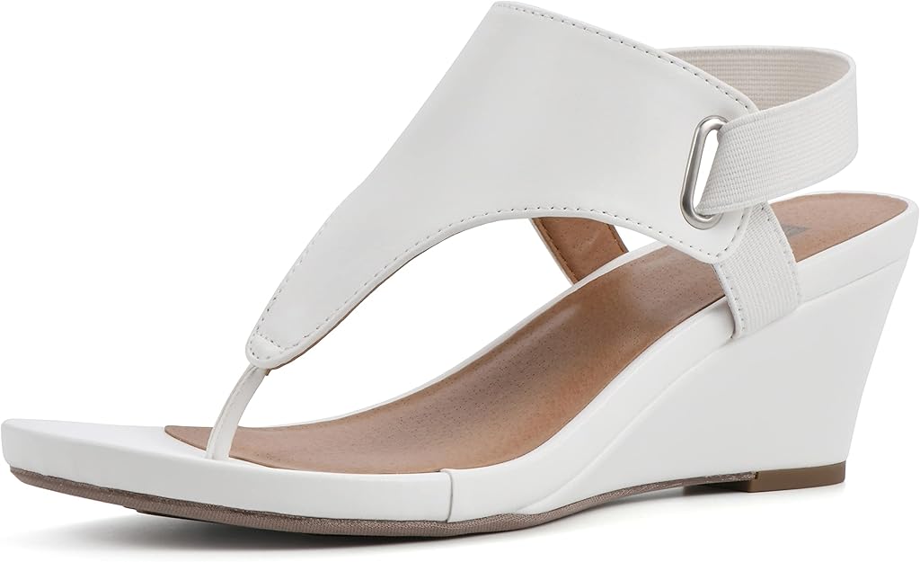 Size 6.5 - White Mountain All Dress Sandal white - NEW IN BOX