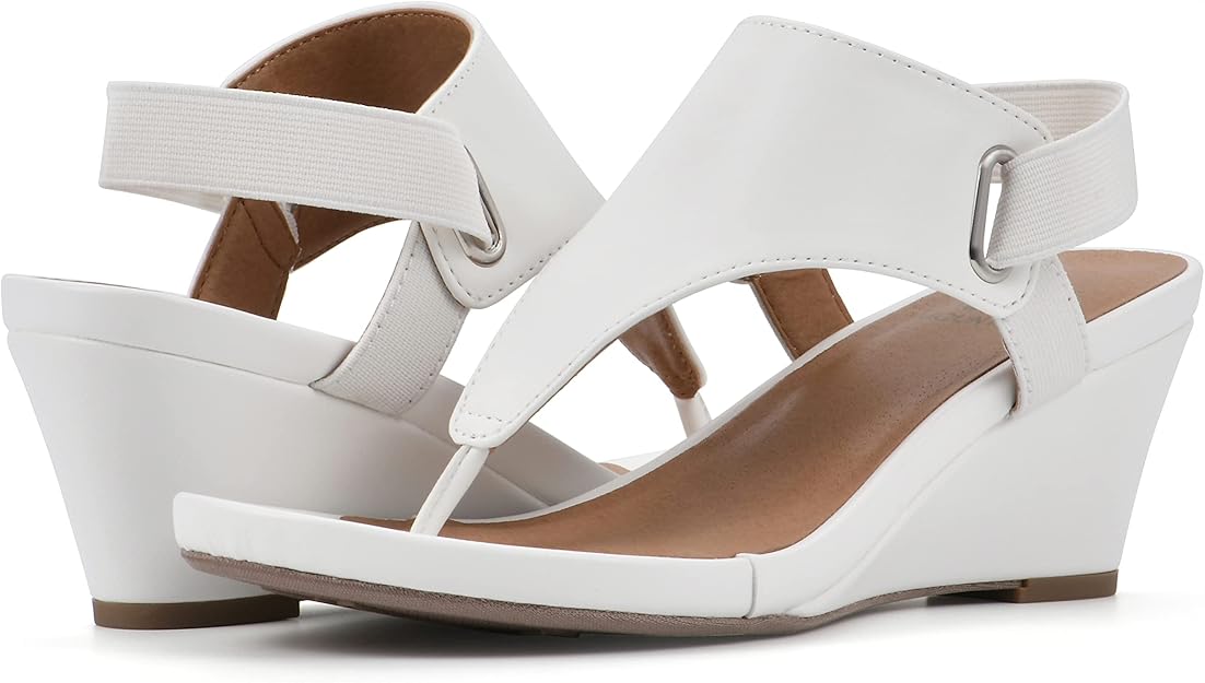 Size 6.5 - White Mountain All Dress Sandal white - NEW IN BOX