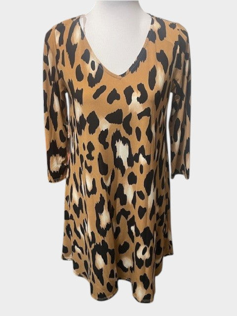 Size Small - Peach Love leopard dress