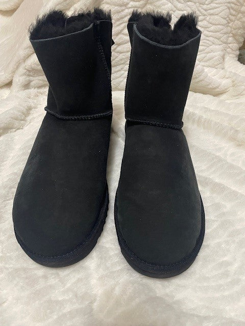 Size 11 - UGG Mini Bailey Bow II Boo Black - New - Retails for $170