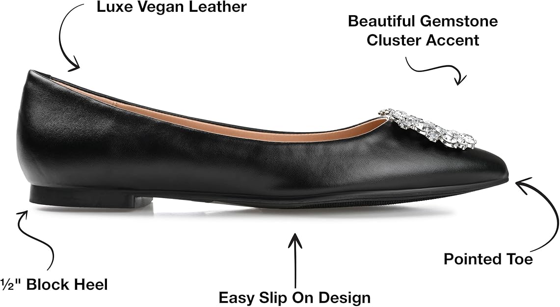 Size 9 - Journee Collection Renzo flat - Black - NIB - Retails for $$89.99