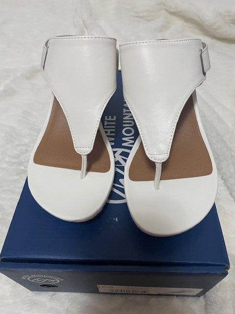 Size 6.5 - White Mountain All Dress Sandal white - NEW IN BOX