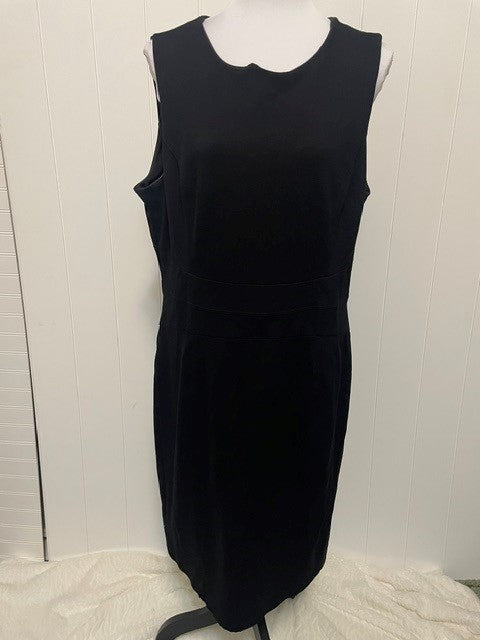 Size 14 - Kasper Black Sleeveless Sheath Dress Lined Career Office