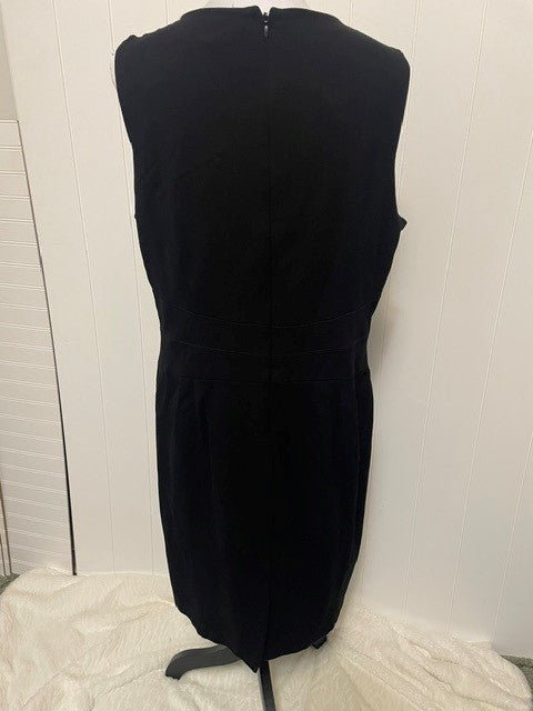 Size 14 - Kasper Black Sleeveless Sheath Dress Lined Career Office