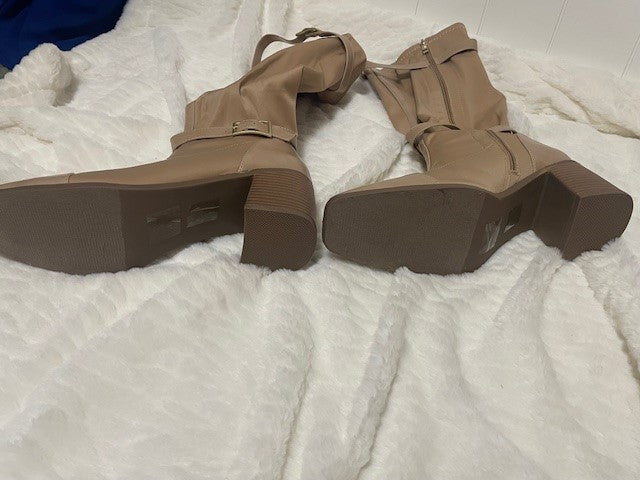 Size 9.5 - Journee Collection Gaibree boot Beige - NIB - Retails for $109.99