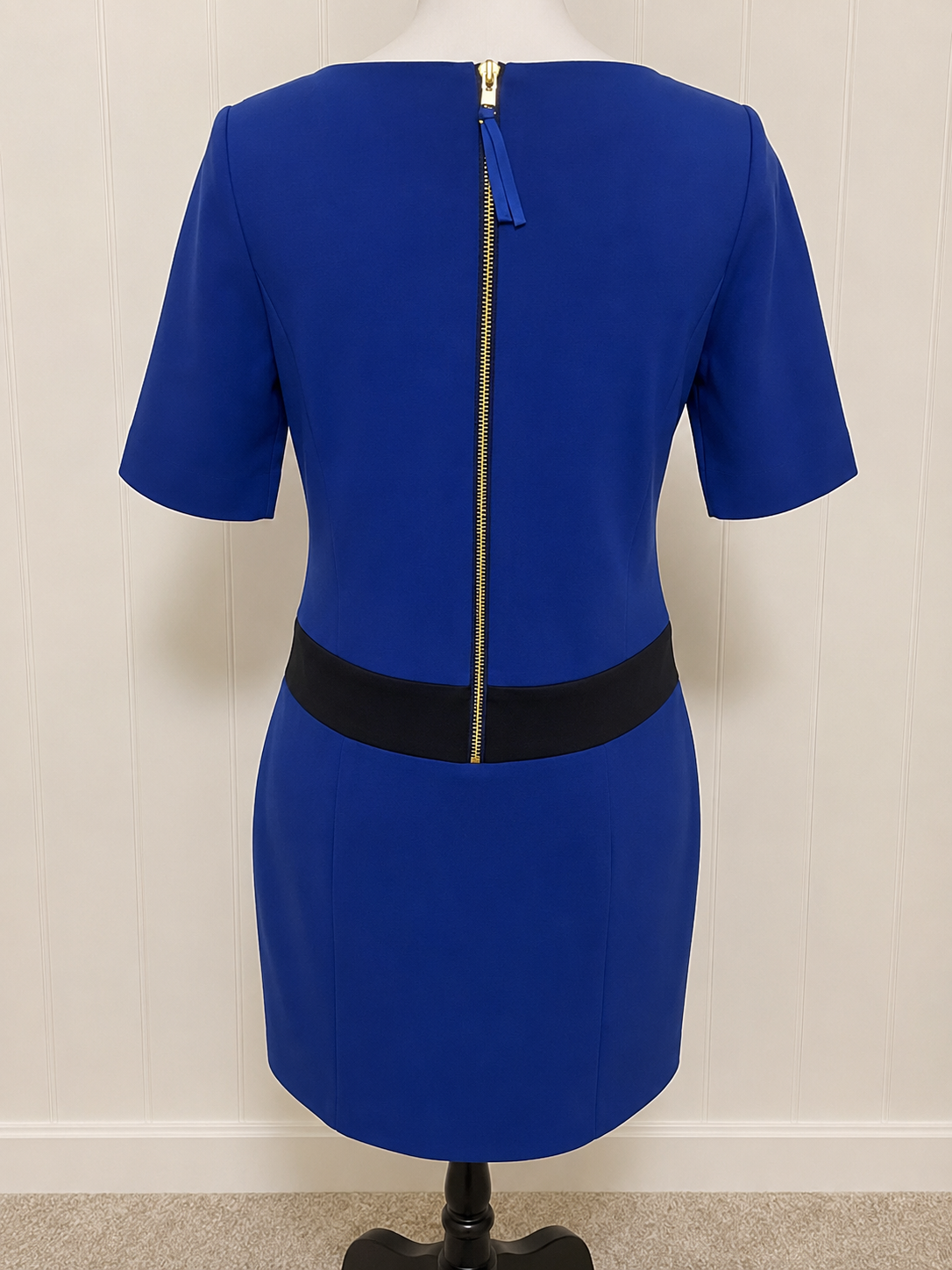Size 4 - Eliza J Royal Collection Sheath Dress – Royal Blue with Black Waist Accents
