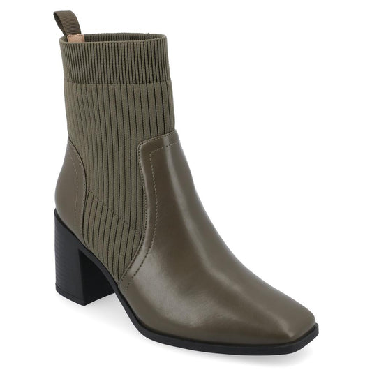 Size 9M – Journee Collection Harlowe Olive Ankle Booties